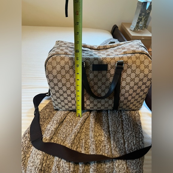 Unisex Gucci Luggage GG Guccissiama Monogram Canvas Carry On Duffle Travel Bag - Picture 14 of 16